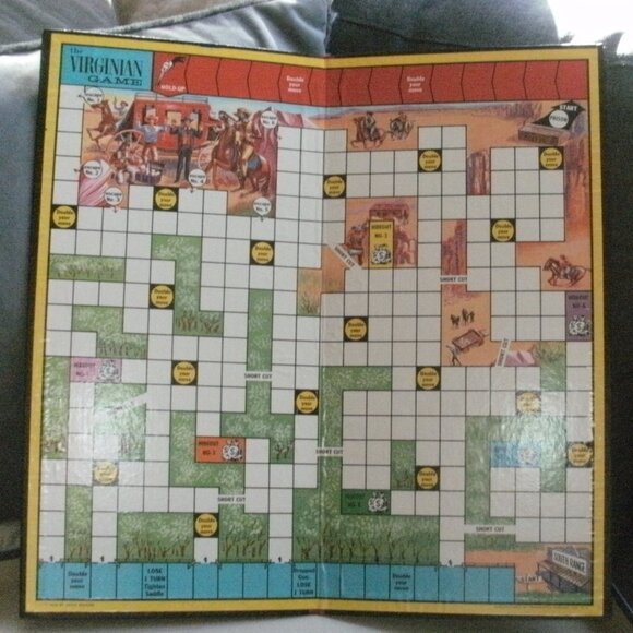 Vintage 60s Collectible The Virginian TV Show Board Game Transogram 99% Complete - Picture 4 of 15